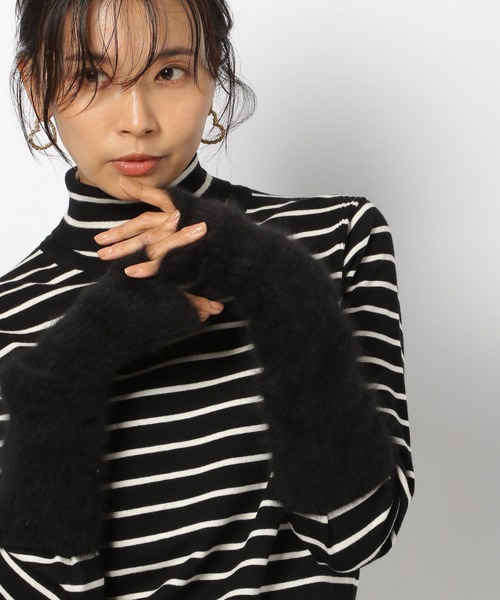 BARNYARDSTORM(バンヤードストーム)の「BARNYARDSTORM / ラクーンアームウォーマー(手袋・レディース・モカ/ブラック・FREE)」の2枚目の写真