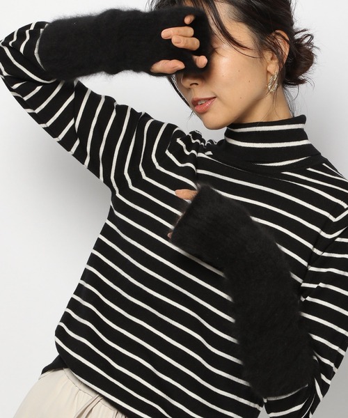 BARNYARDSTORM(バンヤードストーム)の「BARNYARDSTORM / ラクーンアームウォーマー(手袋・レディース・モカ/ブラック・FREE)」の18枚目の写真