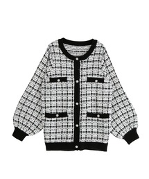 DearMyLove | ツイード柄チュニックニットカーディガン(カーディガン/ボレロ)