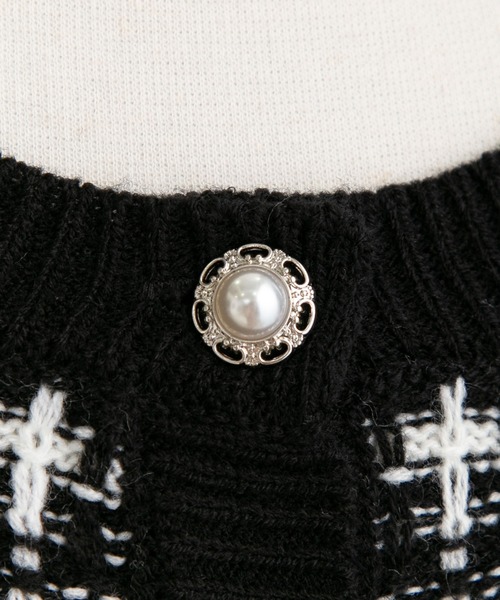 DearMyLove（ディアマイラブ）の「ツイード柄チュニックニットカーディガン（カーディガン/ボレロ・レディース・ホワイト/ベビーピンク/ピンク/ブラック・MEDIUM/LARGE/X-LARGE）」の21枚目の写真