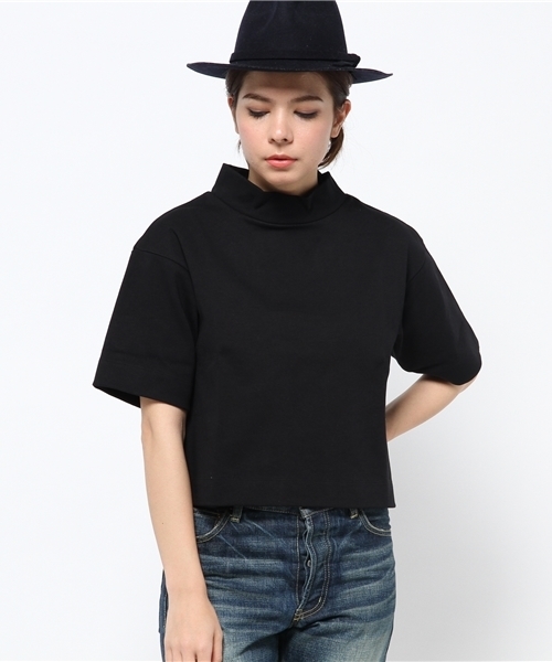 Ray BEAMS(レイビームス)の「Ray BEAMS / スムースワイド ハイネック(Tシャツ/カットソー・レディース・オフホワイト/ブラック・ONE SIZE)」の10枚目の写真