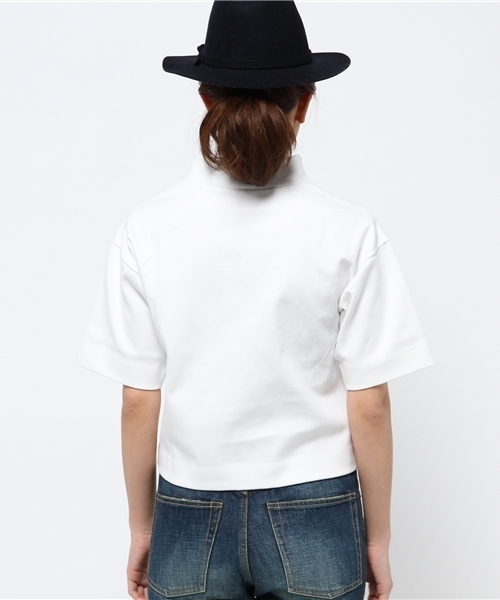 Ray BEAMS(レイビームス)の「Ray BEAMS / スムースワイド ハイネック(Tシャツ/カットソー・レディース・オフホワイト/ブラック・ONE SIZE)」の5枚目の写真