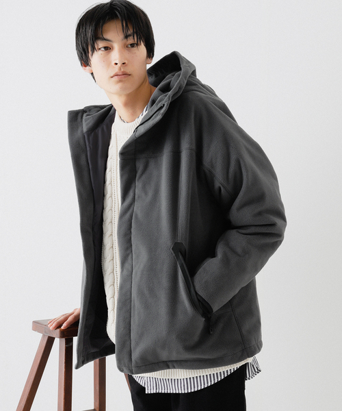B.C STOCK（ベーセーストック）の「【モバイルバッテリー付属】EX-ELECTRIC HEAT BLOUSON（マウンテンパーカー・メンズ・チャコールグレー/グレー・SMALL/MEDIUM/LARGE）」の2枚目の写真