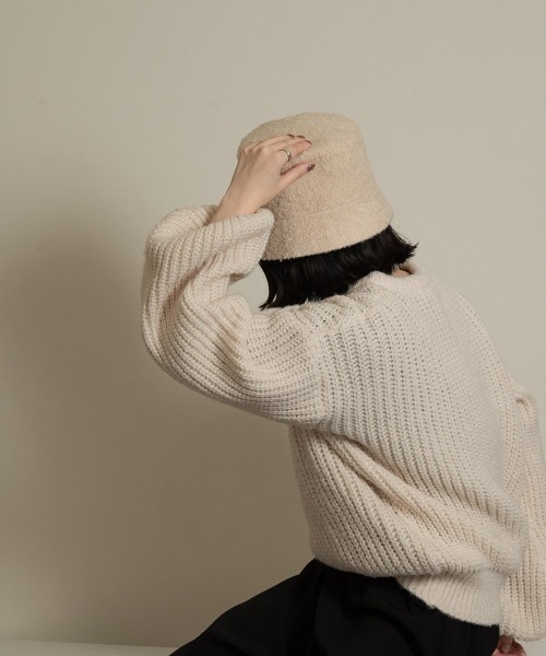 lawgy（ラウジー）の「aw simple bucket hat（ハット・レディース・ブラック/アイボリー/モカ・FREE）」の5枚目の写真