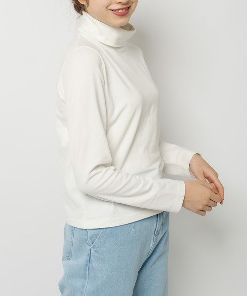 OLIVE des OLIVE（オリーブデオリーブ）の「タートルネックインナー（Tシャツ/カットソー・レディース・ブラック/オフホワイト/スミクロ・FREE）」の17枚目の写真