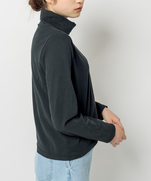 OLIVE des OLIVE（オリーブデオリーブ）の「タートルネックインナー（Tシャツ/カットソー・レディース・ブラック/オフホワイト/スミクロ・FREE）」の19枚目の写真