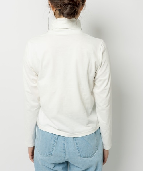 OLIVE des OLIVE（オリーブデオリーブ）の「タートルネックインナー（Tシャツ/カットソー・レディース・ブラック/オフホワイト/スミクロ・FREE）」の16枚目の写真
