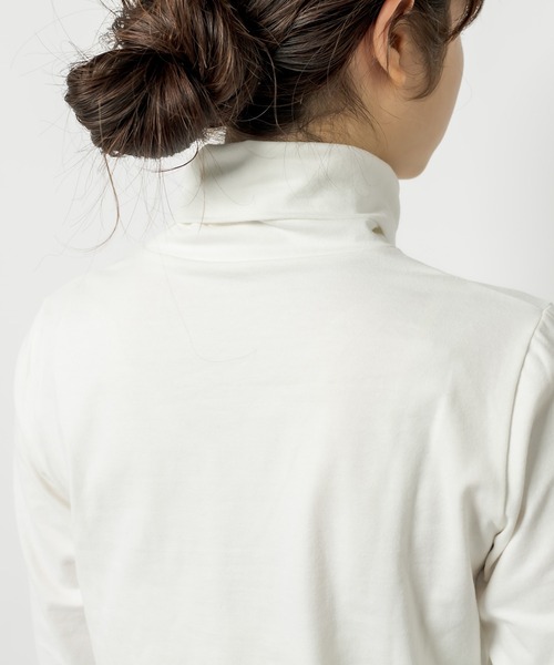 OLIVE des OLIVE（オリーブデオリーブ）の「タートルネックインナー（Tシャツ/カットソー・レディース・ブラック/オフホワイト/スミクロ・FREE）」の20枚目の写真