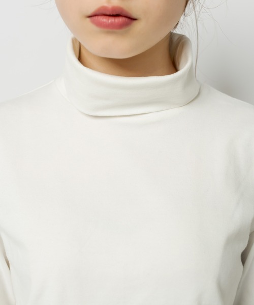OLIVE des OLIVE（オリーブデオリーブ）の「タートルネックインナー（Tシャツ/カットソー・レディース・ブラック/オフホワイト/スミクロ・FREE）」の14枚目の写真
