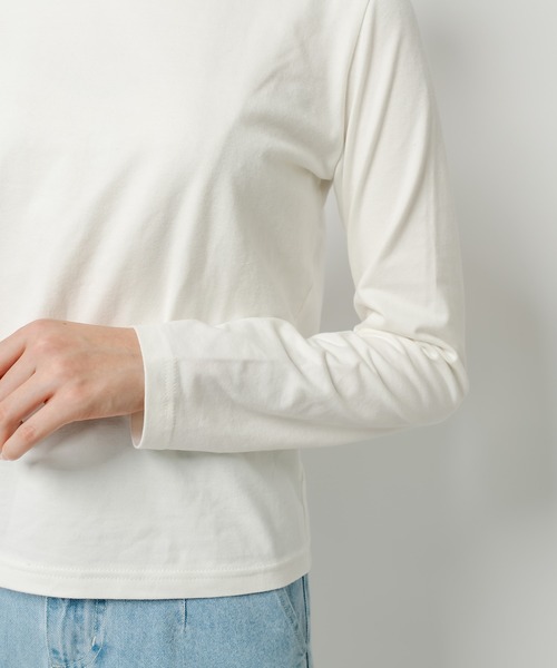 OLIVE des OLIVE（オリーブデオリーブ）の「タートルネックインナー（Tシャツ/カットソー・レディース・ブラック/オフホワイト/スミクロ・FREE）」の7枚目の写真