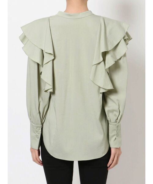 LAGUNAMOON（ラグナムーン）の「フリルピンタックデザインブラウス（シャツ/ブラウス・レディース・ホワイト/ミント/パープル・FREE）」の6枚目の写真