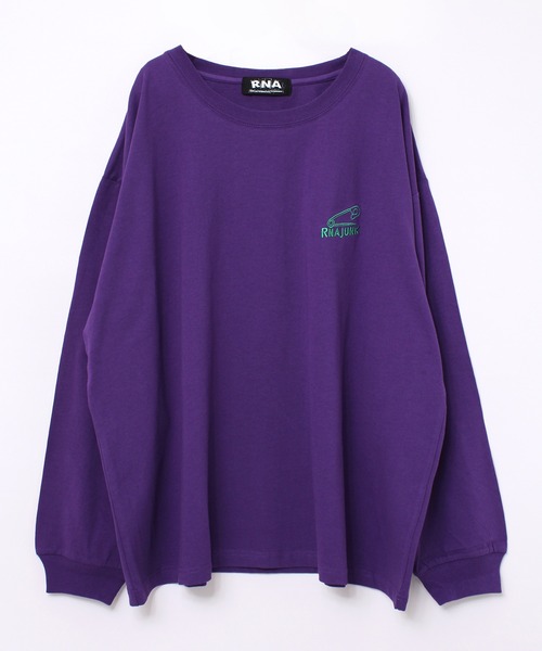 RNA（アールエヌエー）の「M1823 RNA BIGロングTシャツ（Tシャツ/カットソー・レディース・ホワイト/ミント/ラベンダー/ライトピンク/オレンジ/ブラック/パープル/イエロー/グリーン/ライトブルー/レッド/オレンジ系その他/パープル系その他・MEDIUM）」の7枚目の写真