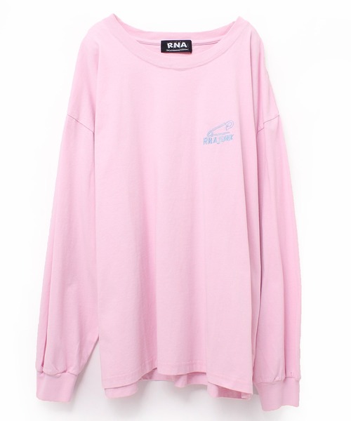 RNA（アールエヌエー）の「M1823 RNA BIGロングTシャツ（Tシャツ/カットソー・レディース・ホワイト/ミント/ラベンダー/ライトピンク/オレンジ/ブラック/パープル/イエロー/グリーン/ライトブルー/レッド/オレンジ系その他/パープル系その他・MEDIUM）」の11枚目の写真