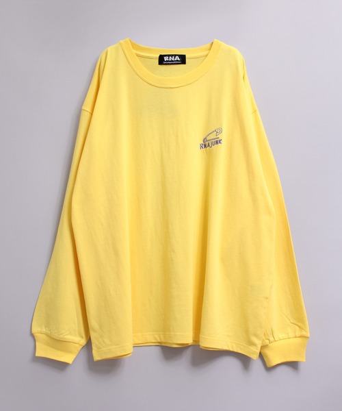 RNA（アールエヌエー）の「M1823 RNA BIGロングTシャツ（Tシャツ/カットソー・レディース・ホワイト/ミント/ラベンダー/ライトピンク/オレンジ/ブラック/パープル/イエロー/グリーン/ライトブルー/レッド/オレンジ系その他/パープル系その他・MEDIUM）」の10枚目の写真