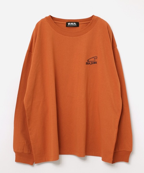 RNA（アールエヌエー）の「M1823 RNA BIGロングTシャツ（Tシャツ/カットソー・レディース・ホワイト/ミント/ラベンダー/ライトピンク/オレンジ/ブラック/パープル/イエロー/グリーン/ライトブルー/レッド/オレンジ系その他/パープル系その他・MEDIUM）」の13枚目の写真