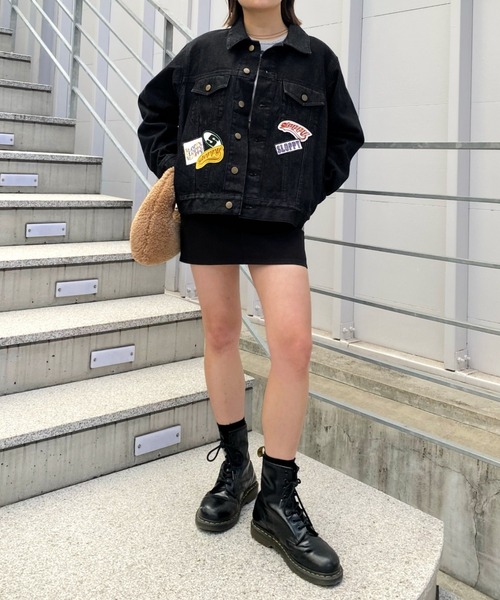 WHO'S WHO gallery(フーズフーギャラリー)の「デニムミニスカート(デニムスカート・レディース・ブラック/サックスブルー・FREE)」の18枚目の写真