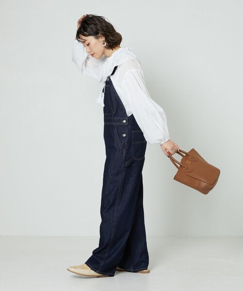 FREAK'S STORE(フリークスストア)の「▽【WEB限定】インドボイルラッフルブラウス(シャツ/ブラウス・レディース・ホワイト/ブラック/オレンジ/グリーン・フリ-)」の10枚目の写真