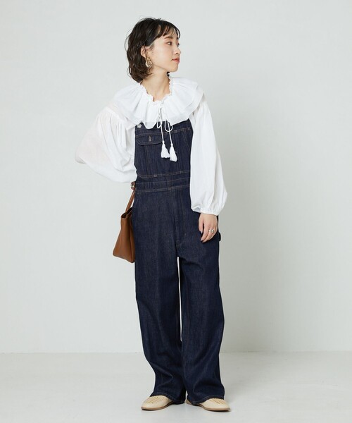 FREAK'S STORE(フリークスストア)の「▽【WEB限定】インドボイルラッフルブラウス(シャツ/ブラウス・レディース・ホワイト/ブラック/オレンジ/グリーン・フリ-)」の14枚目の写真