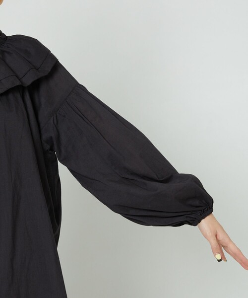 FREAK'S STORE(フリークスストア)の「▽【WEB限定】インドボイルラッフルブラウス(シャツ/ブラウス・レディース・ホワイト/ブラック/オレンジ/グリーン・フリ-)」の21枚目の写真