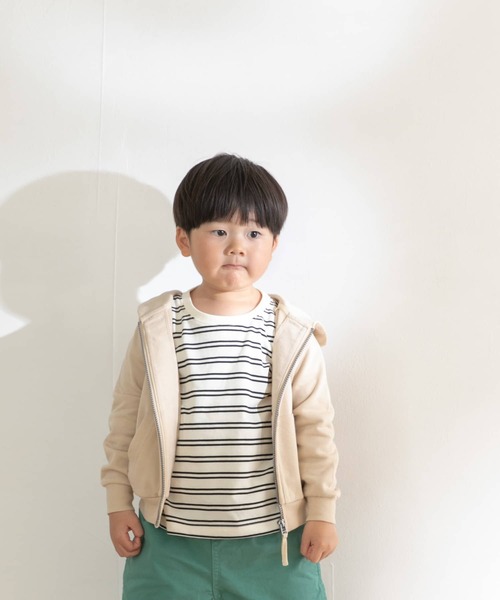 URBAN RESEARCH DOORS（アーバンリサーチドアーズ）の「オーガニック裏毛ジップパーカー(KIDS)（パーカー・キッズ・ベージュ/ブルー系その他・120/105/135）」の3枚目の写真