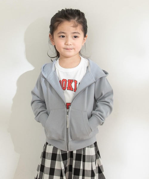 URBAN RESEARCH DOORS（アーバンリサーチドアーズ）の「オーガニック裏毛ジップパーカー(KIDS)（パーカー・キッズ・ベージュ/ブルー系その他・120/105/135）」の7枚目の写真