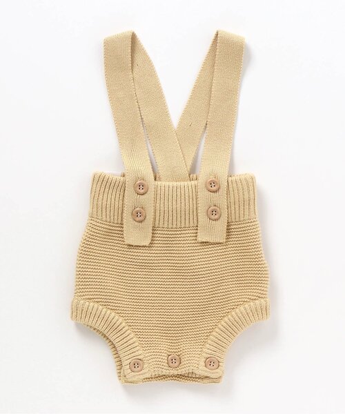 apres les cours（アプレレクール）の「ベビーニットサロペット（その他ベビーウェア・キッズ・アイボリー/イエロー・80）」の2枚目の写真