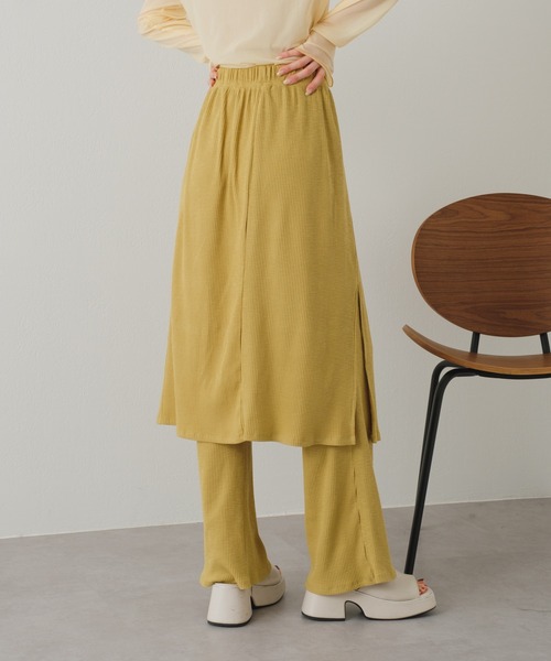 Kastane（カスタネ）の「【カタログ掲載アイテム】カットリブスカート＆パンツセット（その他パンツ・レディース・ブラック/グリーン/ピンク・FREE）」の21枚目の写真