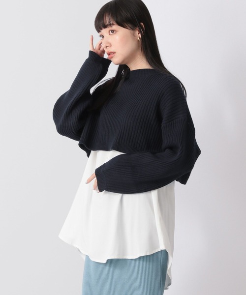 LOWRYS FARM(ローリーズファーム)の「2WAYニット2PLS 268560(ニット/セーター・レディース・アイボリー/グリーン/ブラック・FREE)」の2枚目の写真