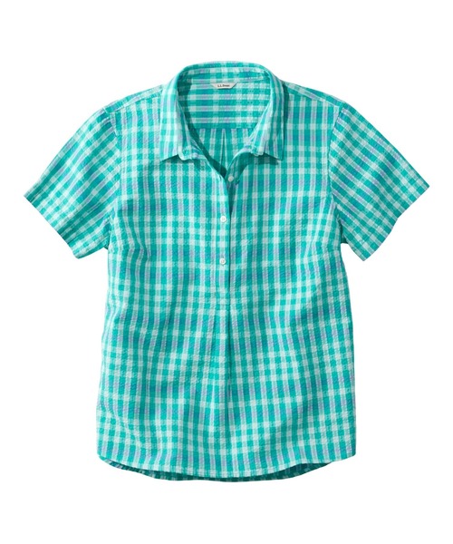 L.L.Bean(エルエルビーン)の「バケーションランド・シアサッカー・シャツ、ポップオーバー 半袖 プラッド ジャパン・フィット(シャツ/ブラウス・レディース・マルチ/ブルー系その他/ピンク系その他/ブルー系その他2/グリーン系その他/パープル系その他・SMALL/MEDIUM/LARGE/X-LARGE)」の17枚目の写真