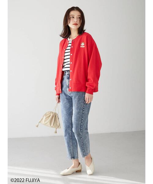 Green　Parks（グリーンパークス）の「Peko Poko 刺繍カーディガン（カーディガン/ボレロ・レディース・レッド/ブルー・FREE）」の3枚目の写真