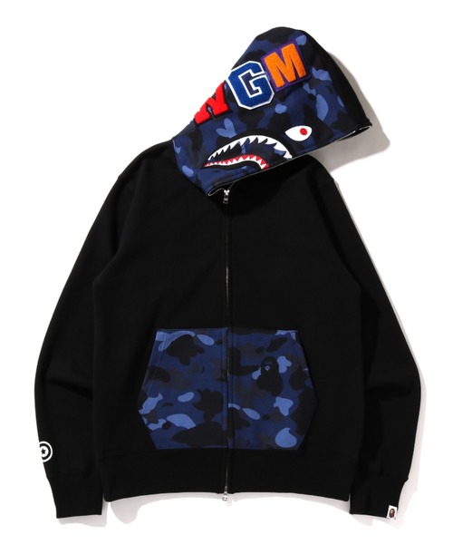 M*.様 A BATHING APE SHARK カモフラパーカー BLUE サ M*.様 A BATHING APE SHARK カモフラパーカー BLUE サ