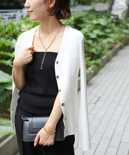 Deuxieme Classe RIB Vネック カーディガン 追加 *DINER RIB Vネックカーディガン（カーディガン