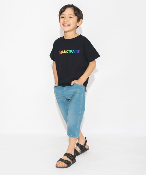 BRANSHES(ブランシェス)の「【プレミアムストレッチ】クロップドデニムパンツ(デニムパンツ・キッズ・ネイビー/ブルー/アイボリー・90/100/110/120/130/140/150)」の4枚目の写真