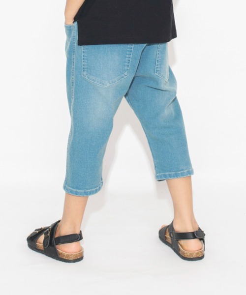 BRANSHES(ブランシェス)の「【プレミアムストレッチ】クロップドデニムパンツ(デニムパンツ・キッズ・ネイビー/ブルー/アイボリー・90/100/110/120/130/140/150)」の8枚目の写真