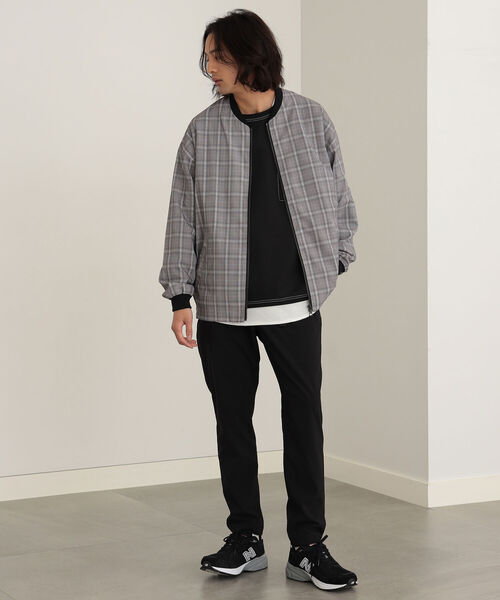 BEAMS HEART（ビームスハート）の「BEAMS HEART / ポリエステルトロ クライミング パンツ（その他パンツ・メンズ・チェック/ネイビー/ブラック・MEDIUM/LARGE/SMALL）」の4枚目の写真