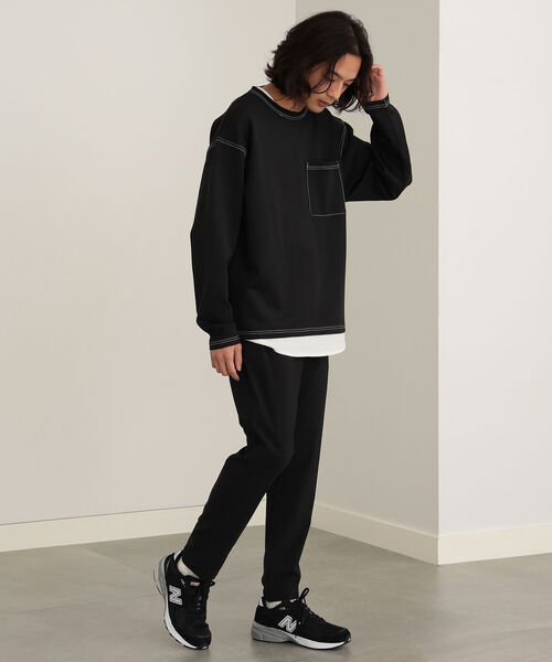 BEAMS HEART（ビームスハート）の「BEAMS HEART / ポリエステルトロ クライミング パンツ（その他パンツ・メンズ・チェック/ネイビー/ブラック・MEDIUM/LARGE/SMALL）」の12枚目の写真