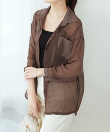 Lamoa | Lamoa/シアー ルーズ カラーシャツ(シャツ/ブラウス)