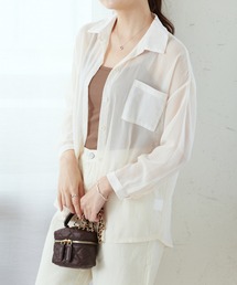 Lamoa | Lamoa/シアー ルーズ カラーシャツ(シャツ/ブラウス)