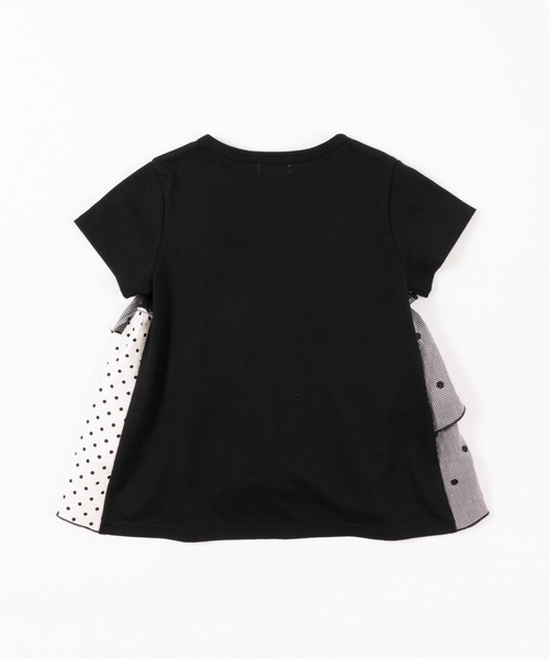 trois lapins kp（トロワラパンケーピー）の「柄切替え半袖Tシャツ(100-130cm)（Tシャツ/カットソー・キッズ・ブラック/レッド・110cm/100cm/120cm/130cm）」の4枚目の写真