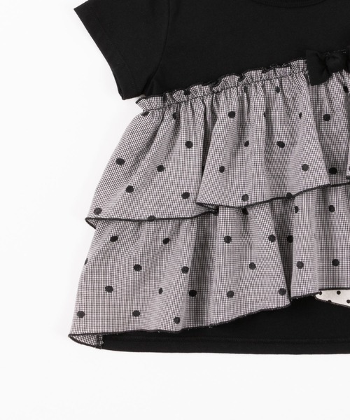 trois lapins kp（トロワラパンケーピー）の「柄切替え半袖Tシャツ(100-130cm)（Tシャツ/カットソー・キッズ・ブラック/レッド・110cm/100cm/120cm/130cm）」の10枚目の写真