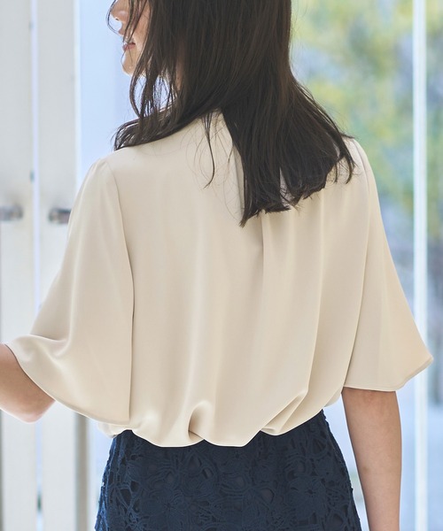 ブラウス シャツ フロントタックフレアスリーブブラウス レディース N.Natural Beauty Basic ブラウス シャツ フロントタックフレア