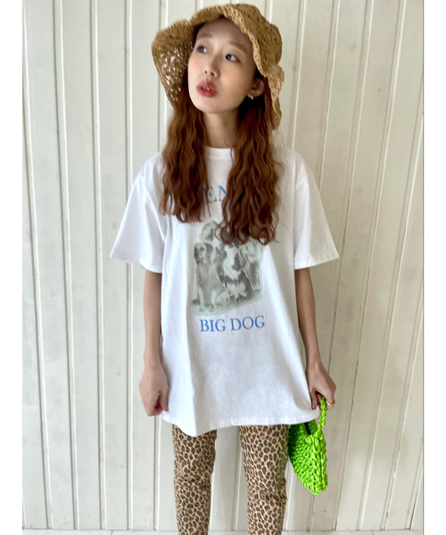 GIMME GIMME（ギミーギミー）の「【GIMME GIMME】Dog print T-shirt  gimw22s011（Tシャツ/カットソー・レディース・ホワイト・FREE）」の12枚目の写真