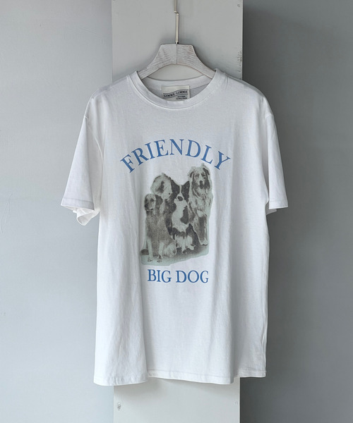 GIMME GIMME（ギミーギミー）の「【GIMME GIMME】Dog print T-shirt  gimw22s011（Tシャツ/カットソー・レディース・ホワイト・FREE）」の4枚目の写真