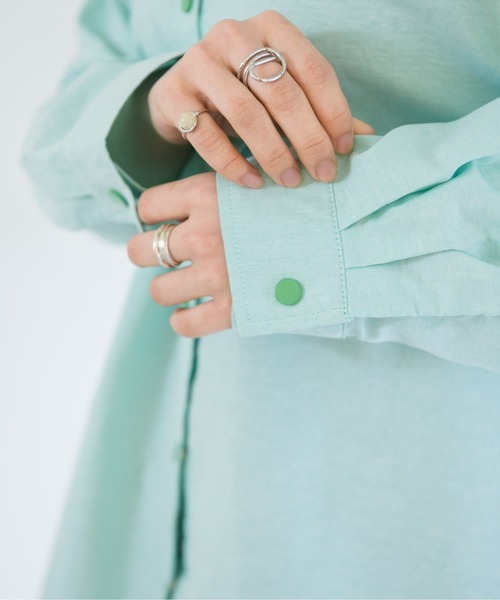 RETRO GIRL（レトロガール）の「ドット釦BIGシャツ（シャツ/ブラウス・レディース・オフホワイト/オレンジ/グリーン/ブルー・FREE）」の21枚目の写真