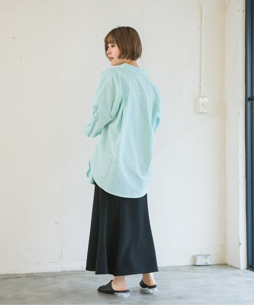 RETRO GIRL（レトロガール）の「ドット釦BIGシャツ（シャツ/ブラウス・レディース・オフホワイト/オレンジ/グリーン/ブルー・FREE）」の20枚目の写真