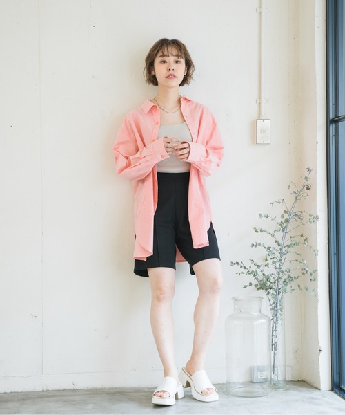 RETRO GIRL（レトロガール）の「ドット釦BIGシャツ（シャツ/ブラウス・レディース・オフホワイト/オレンジ/グリーン/ブルー・FREE）」の22枚目の写真