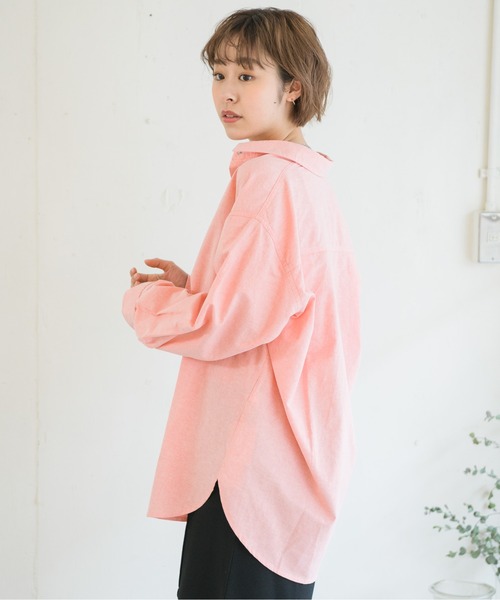 RETRO GIRL（レトロガール）の「ドット釦BIGシャツ（シャツ/ブラウス・レディース・オフホワイト/オレンジ/グリーン/ブルー・FREE）」の18枚目の写真