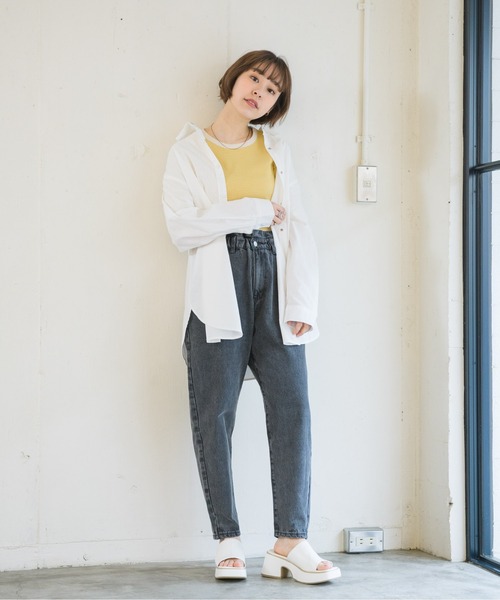 RETRO GIRL（レトロガール）の「ドット釦BIGシャツ（シャツ/ブラウス・レディース・オフホワイト/オレンジ/グリーン/ブルー・FREE）」の14枚目の写真