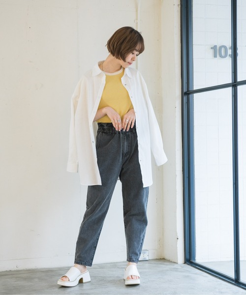 RETRO GIRL（レトロガール）の「ドット釦BIGシャツ（シャツ/ブラウス・レディース・オフホワイト/オレンジ/グリーン/ブルー・FREE）」の19枚目の写真