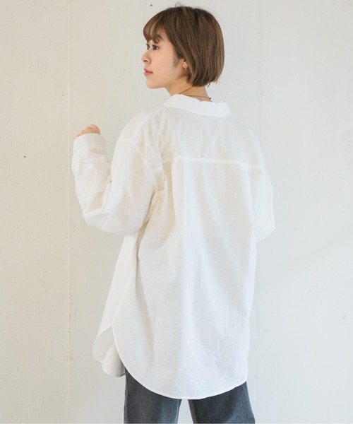 RETRO GIRL（レトロガール）の「ドット釦BIGシャツ（シャツ/ブラウス・レディース・オフホワイト/オレンジ/グリーン/ブルー・FREE）」の15枚目の写真